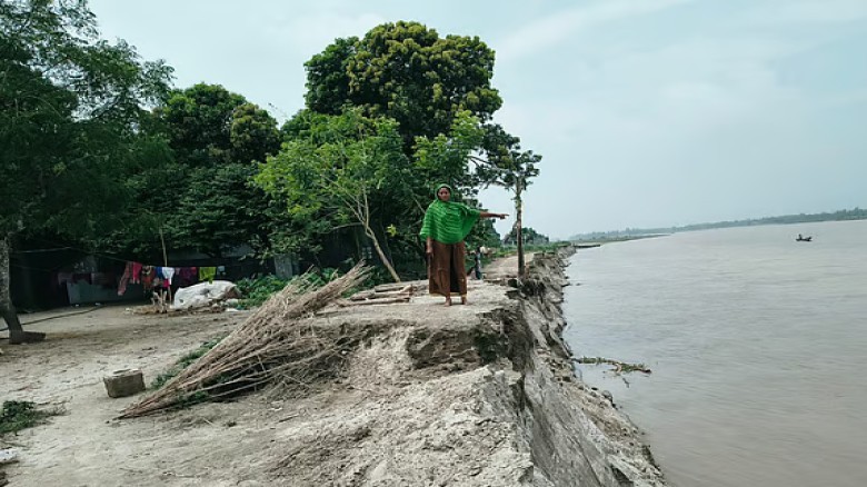 Homes and farmland are disappearing before the eye...